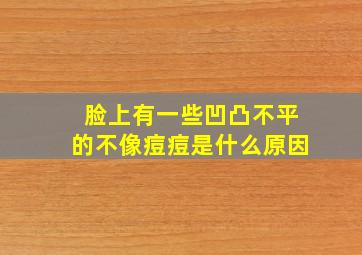 脸上有一些凹凸不平的不像痘痘是什么原因