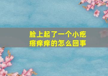 脸上起了一个小疙瘩痒痒的怎么回事