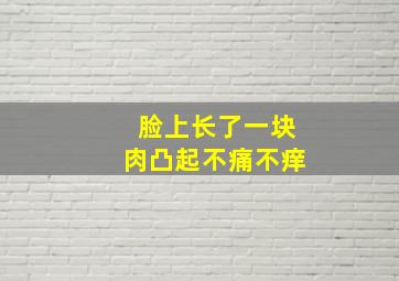 脸上长了一块肉凸起不痛不痒