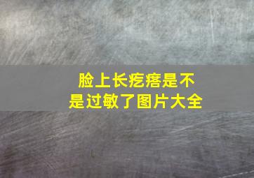 脸上长疙瘩是不是过敏了图片大全