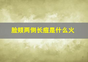 脸颊两侧长痘是什么火