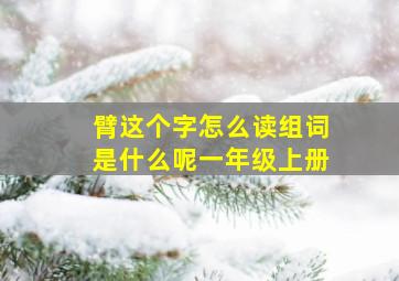 臂这个字怎么读组词是什么呢一年级上册