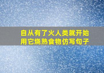 自从有了火人类就开始用它烧熟食物仿写句子