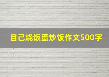 自己烧饭蛋炒饭作文500字