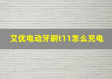 艾优电动牙刷t11怎么充电