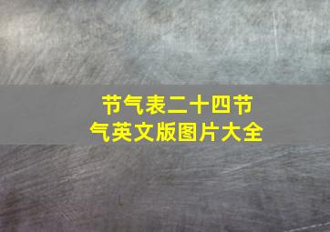 节气表二十四节气英文版图片大全