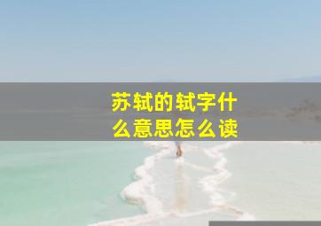 苏轼的轼字什么意思怎么读