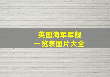 英国海军军舰一览表图片大全