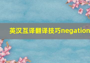 英汉互译翻译技巧negation