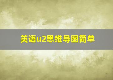 英语u2思维导图简单