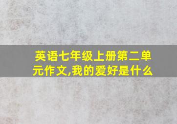 英语七年级上册第二单元作文,我的爱好是什么