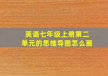 英语七年级上册第二单元的思维导图怎么画