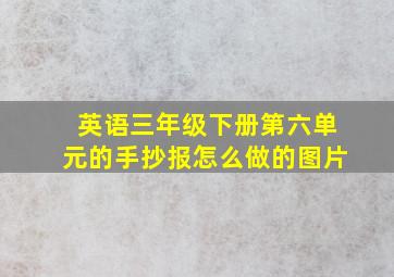 英语三年级下册第六单元的手抄报怎么做的图片