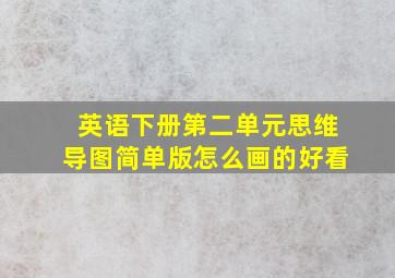 英语下册第二单元思维导图简单版怎么画的好看