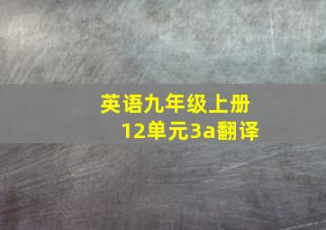 英语九年级上册12单元3a翻译