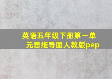 英语五年级下册第一单元思维导图人教版pep