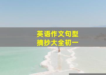 英语作文句型摘抄大全初一