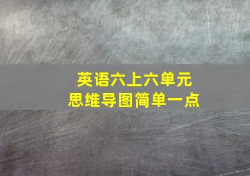 英语六上六单元思维导图简单一点