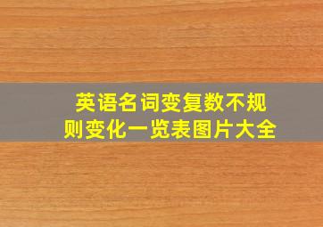 英语名词变复数不规则变化一览表图片大全