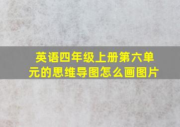 英语四年级上册第六单元的思维导图怎么画图片