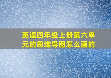 英语四年级上册第六单元的思维导图怎么画的