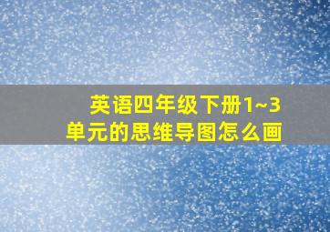 英语四年级下册1~3单元的思维导图怎么画