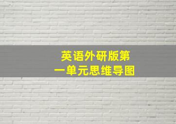 英语外研版第一单元思维导图