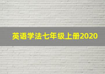 英语学法七年级上册2020