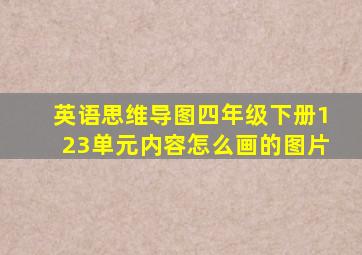 英语思维导图四年级下册123单元内容怎么画的图片