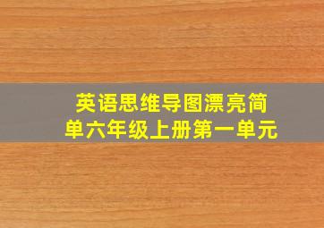 英语思维导图漂亮简单六年级上册第一单元