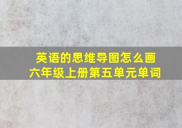 英语的思维导图怎么画六年级上册第五单元单词