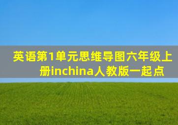 英语第1单元思维导图六年级上册inchina人教版一起点