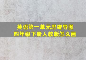 英语第一单元思维导图四年级下册人教版怎么画