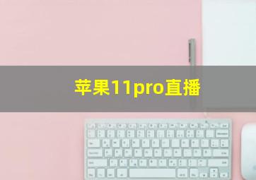 苹果11pro直播