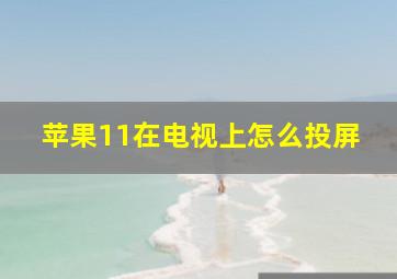 苹果11在电视上怎么投屏