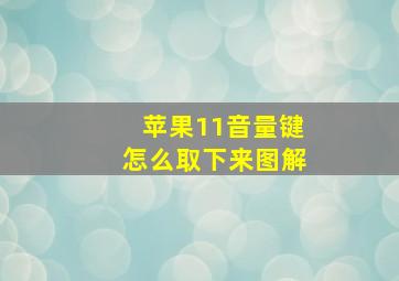 苹果11音量键怎么取下来图解