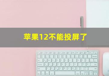 苹果12不能投屏了