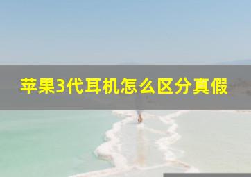 苹果3代耳机怎么区分真假