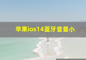 苹果ios14蓝牙音量小