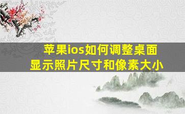 苹果ios如何调整桌面显示照片尺寸和像素大小