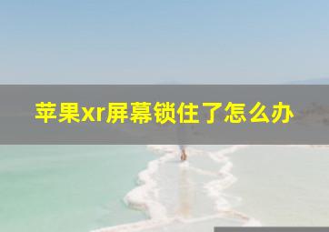 苹果xr屏幕锁住了怎么办