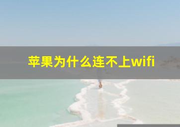 苹果为什么连不上wifi