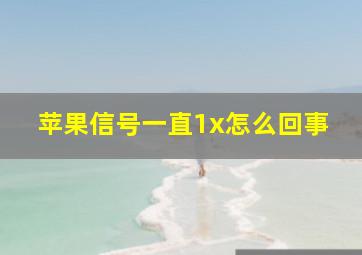 苹果信号一直1x怎么回事