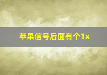 苹果信号后面有个1x