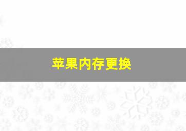 苹果内存更换