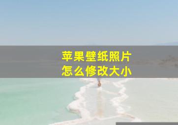 苹果壁纸照片怎么修改大小