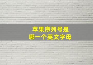 苹果序列号是哪一个英文字母