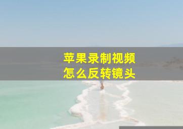 苹果录制视频怎么反转镜头