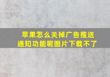 苹果怎么关掉广告推送通知功能呢图片下载不了