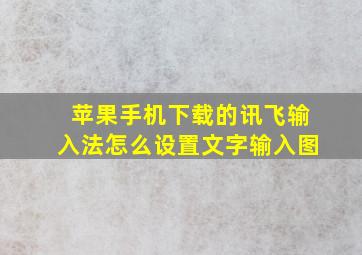 苹果手机下载的讯飞输入法怎么设置文字输入图